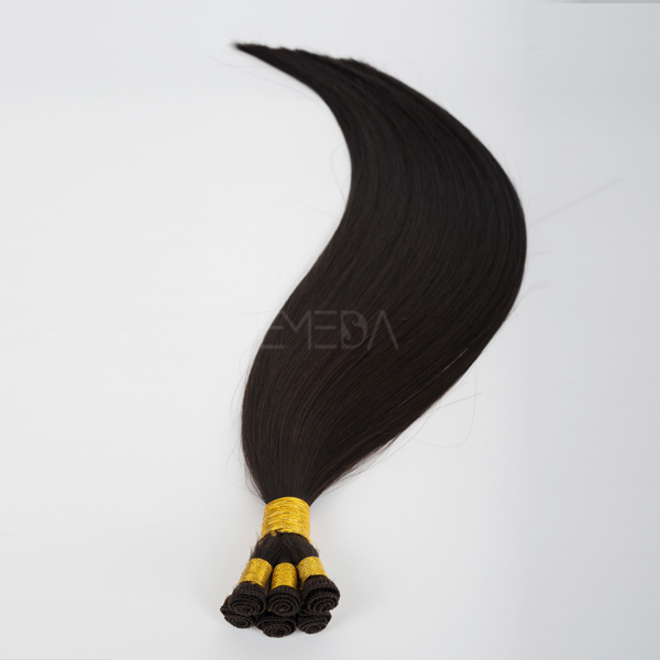 Tangle and shed free hand tied remy indian human hair weft CX049